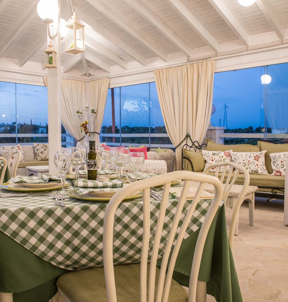 il ristorante dell'Agriturismo Salinola ad Ostuni in Puglia